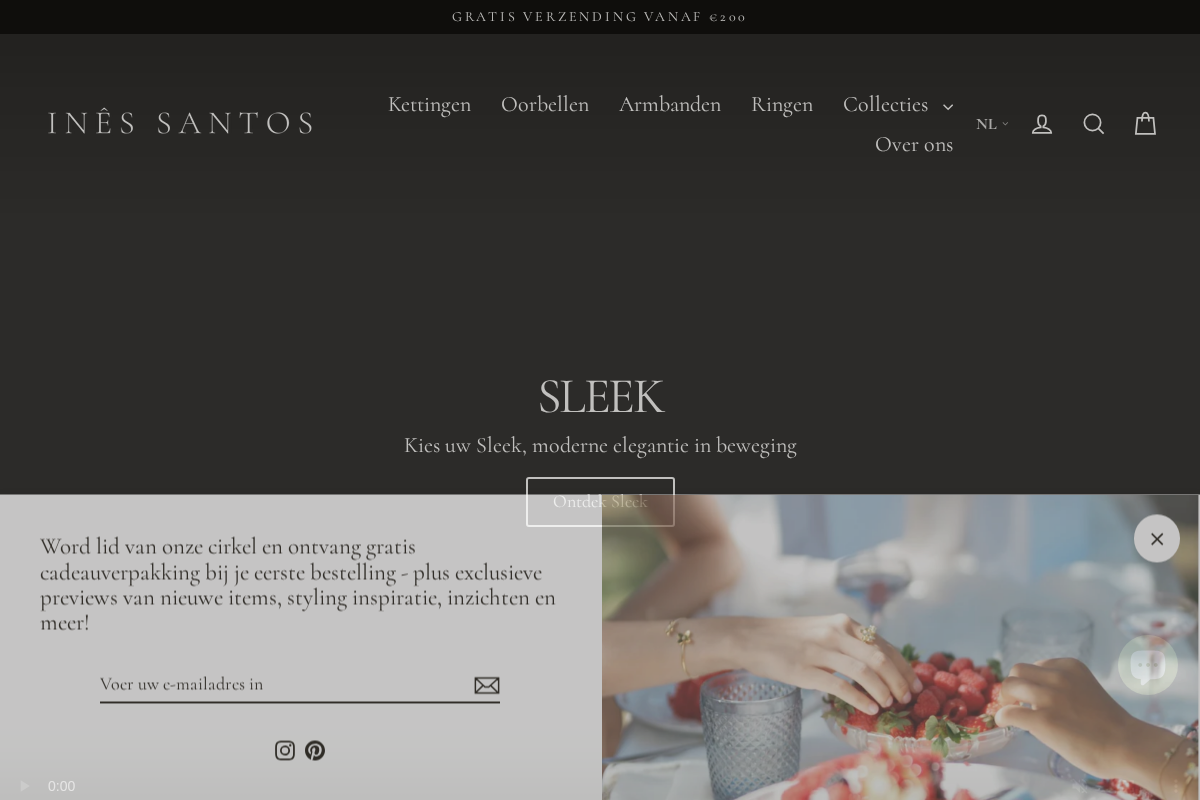 Inês Santos Jewellery homepage screenshot