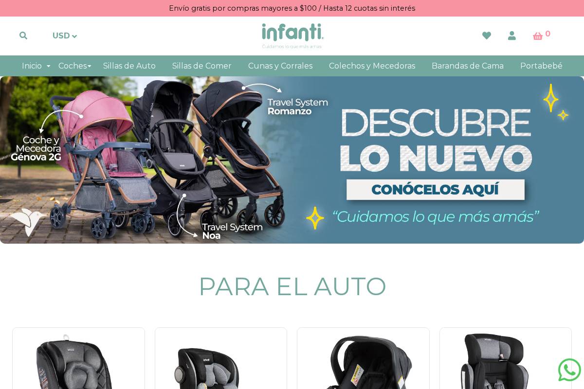 infantilatam.com homepage screenshot