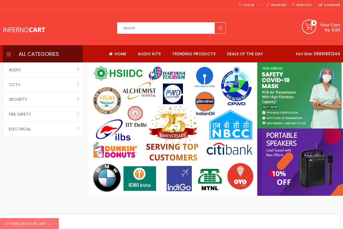 infernocart homepage screenshot