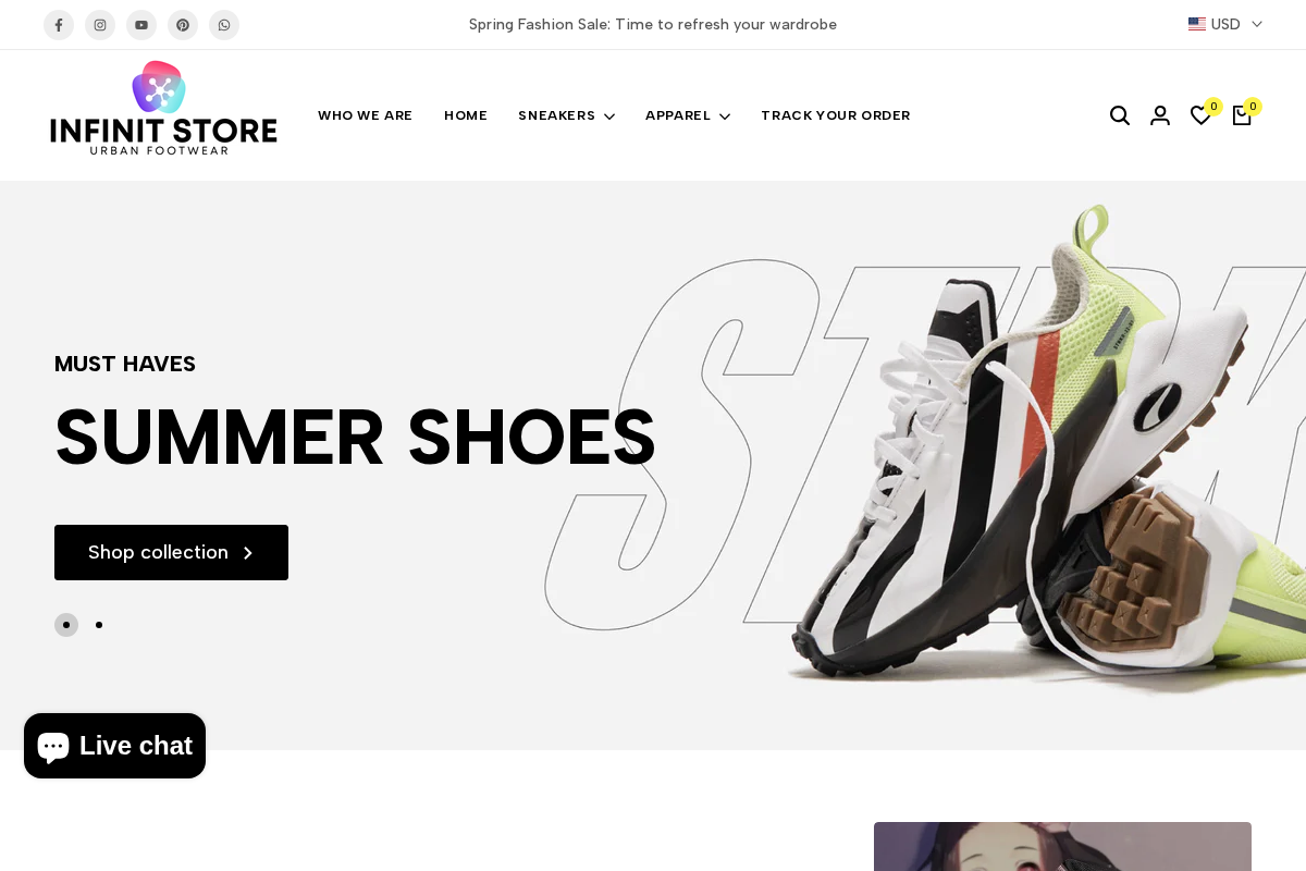 INFINIT STORE LTD homepage screenshot
