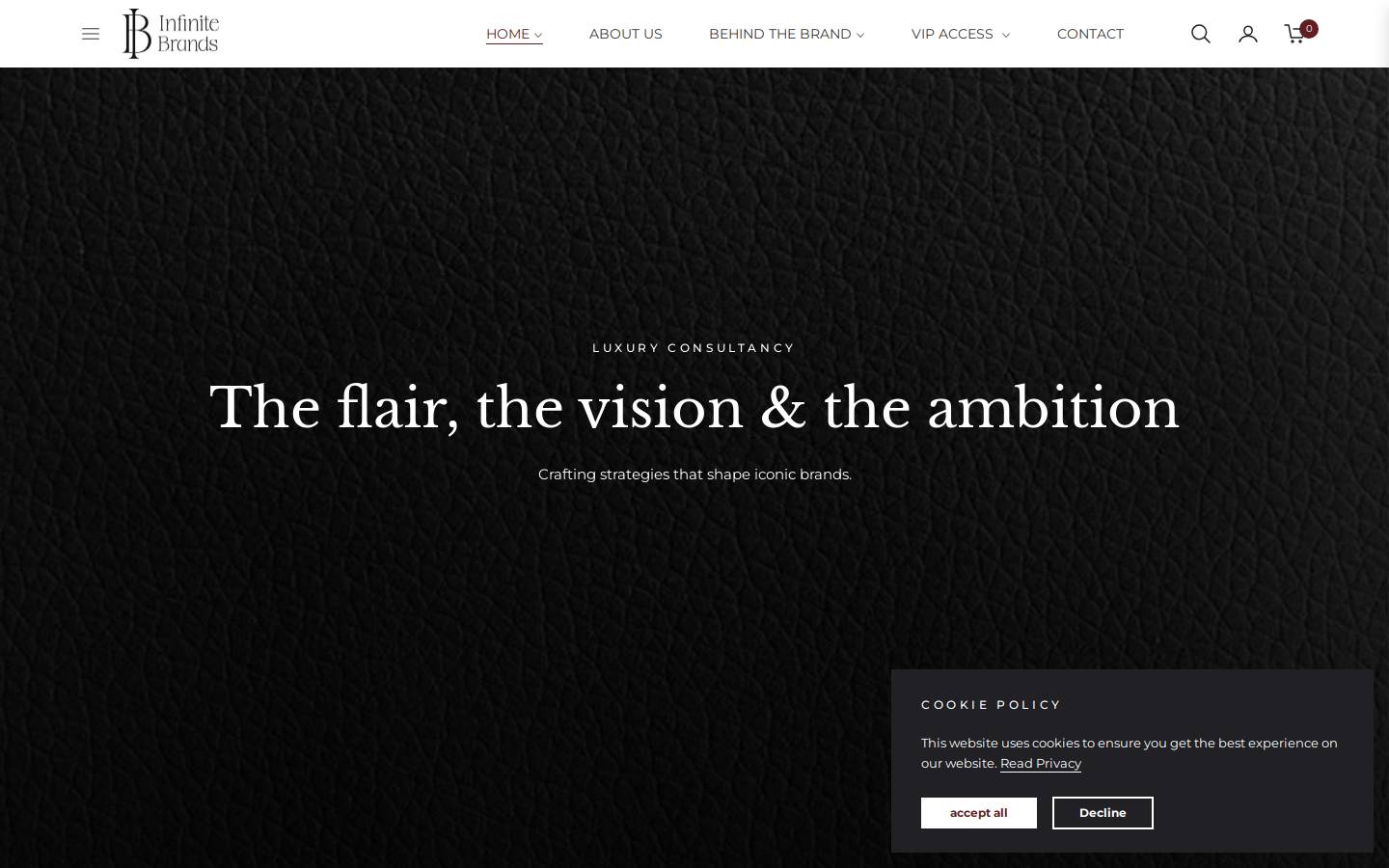infinite-brands.com homepage screenshot