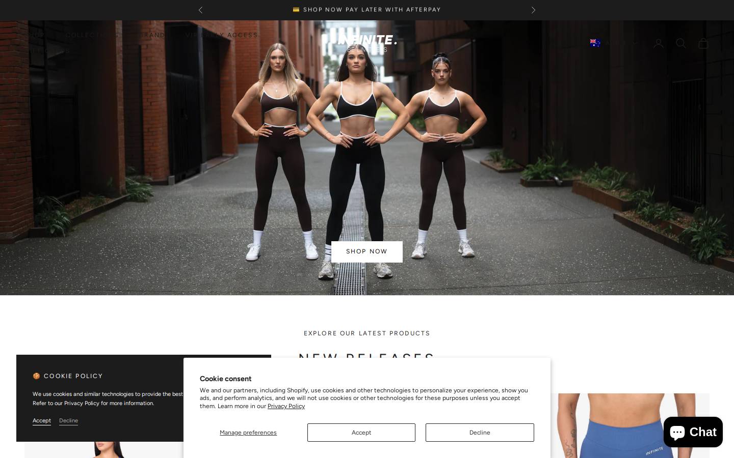 infiniteaesthetics.com.au homepage screenshot