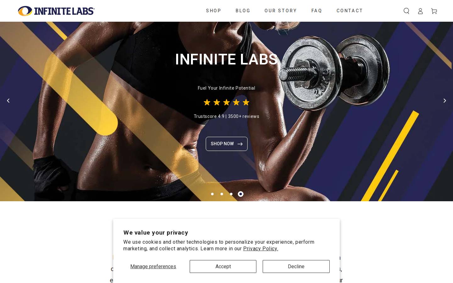 Infinitelabs homepage screenshot