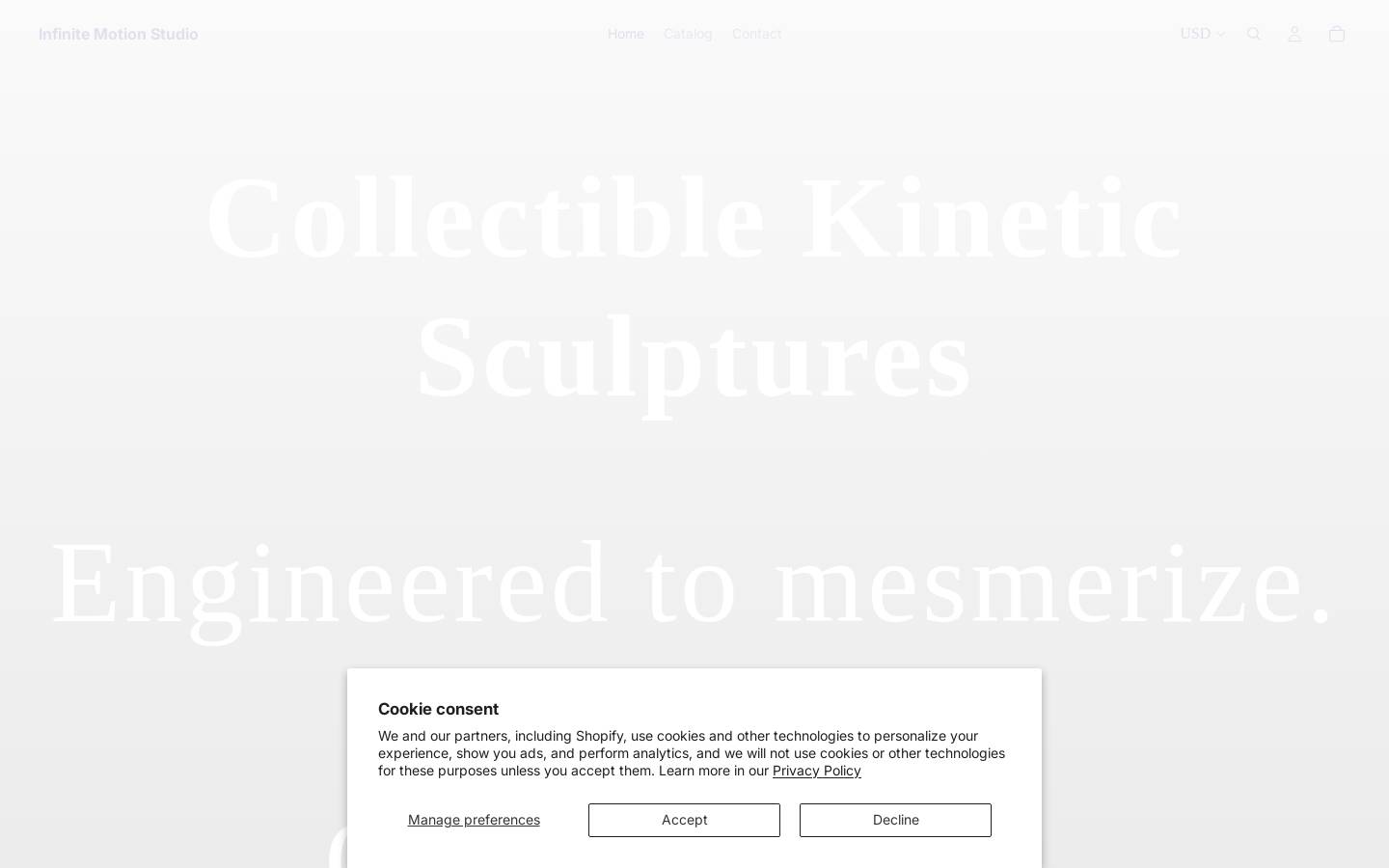 infinitemotionstudio.com homepage screenshot