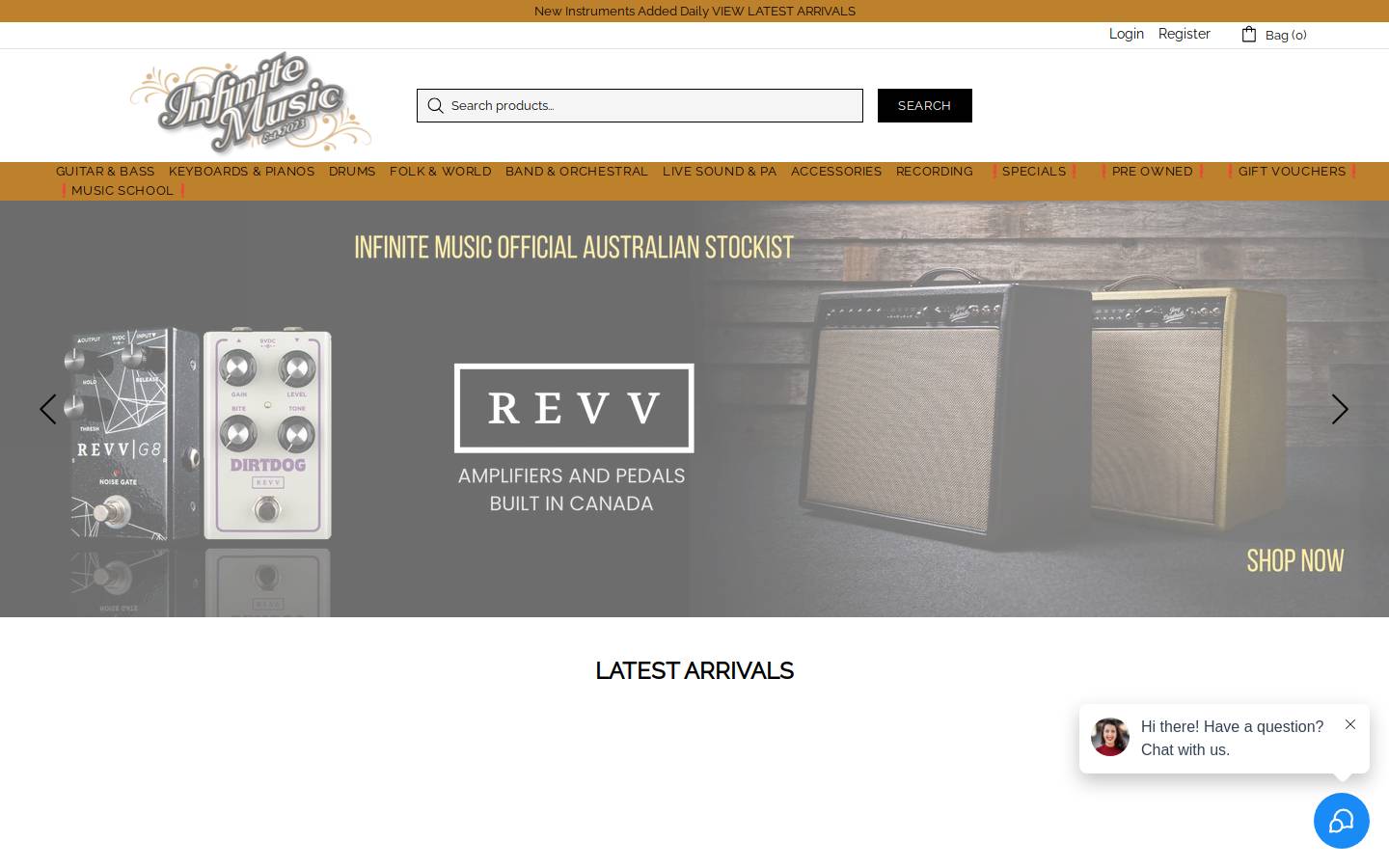 Infinitemusic homepage screenshot