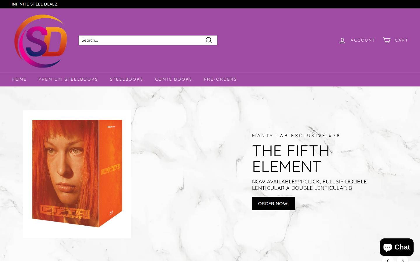 infinitesteeldealz.com homepage screenshot
