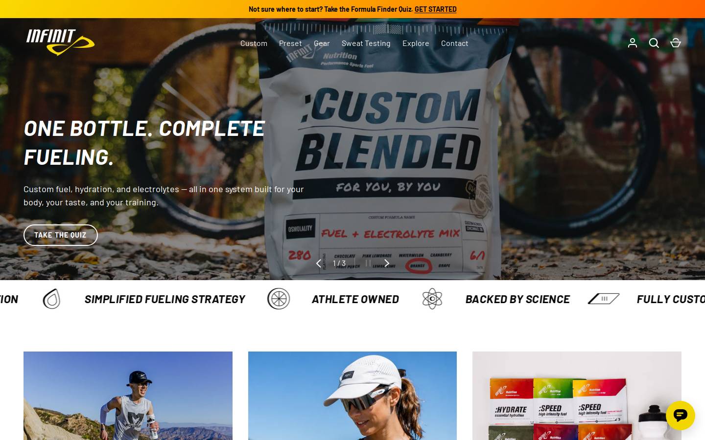 infinitnutrition.us homepage screenshot