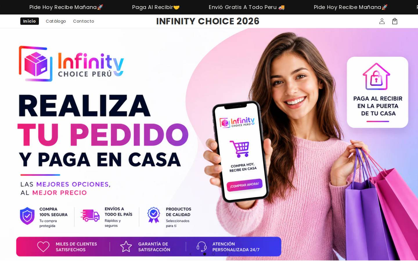 infinitychoice.online homepage screenshot