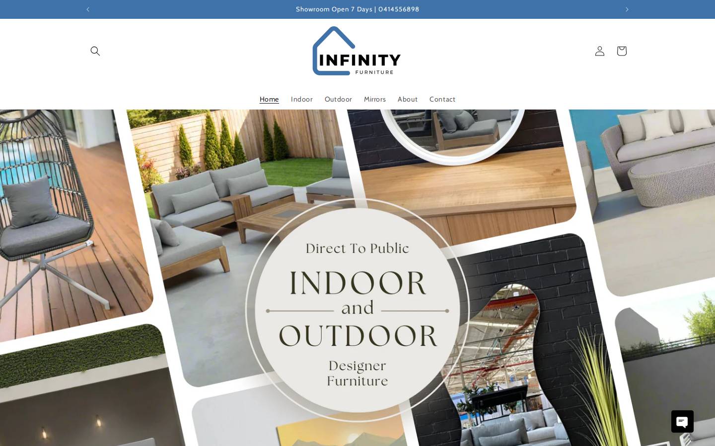 infinityfurniture.com.au homepage screenshot