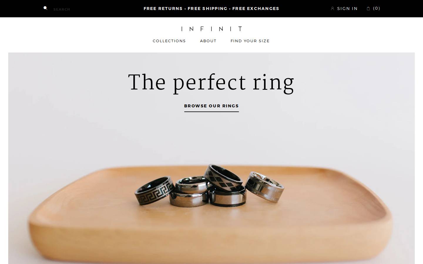 infinitytungsten.com homepage screenshot