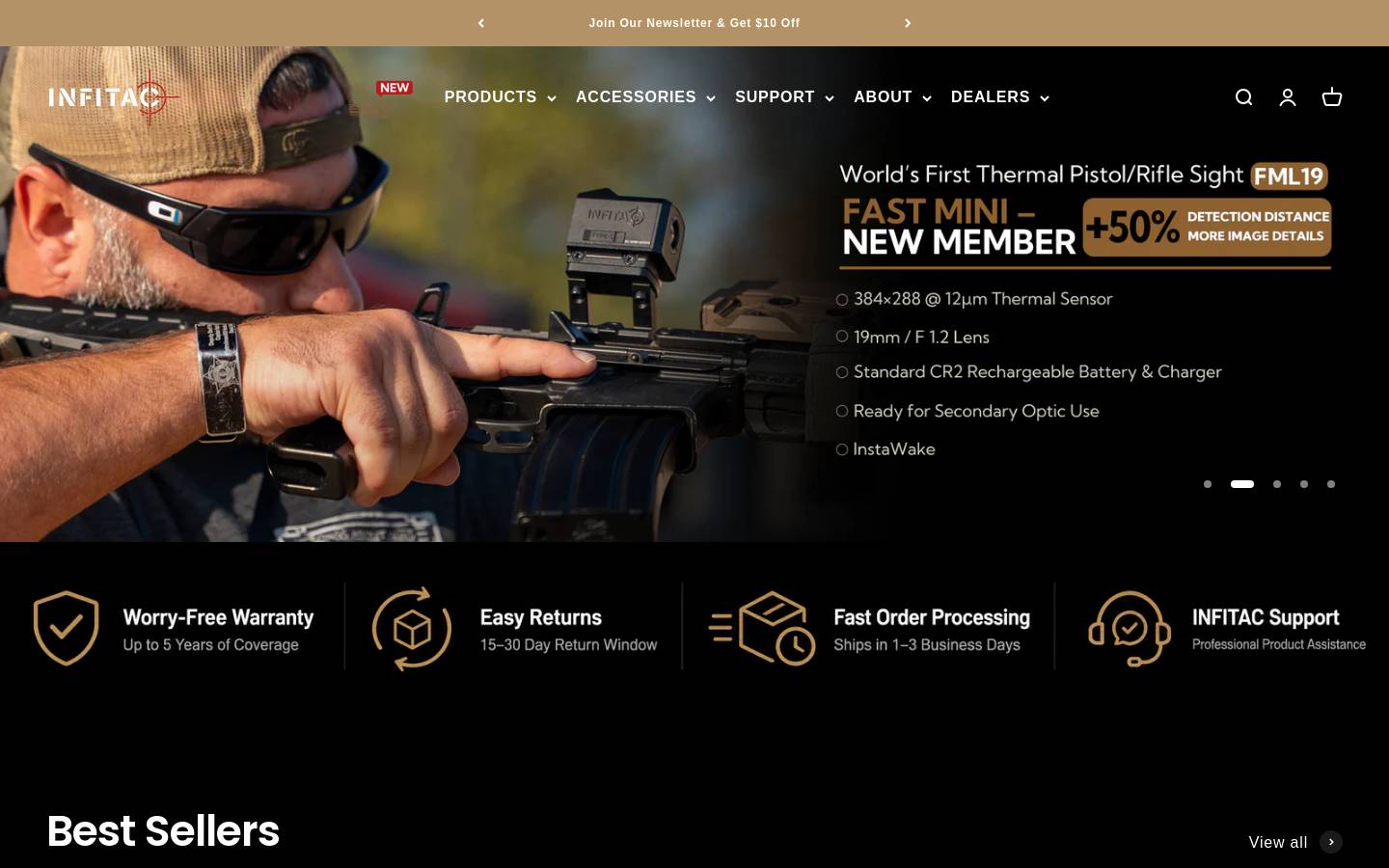 Infitacusa homepage screenshot