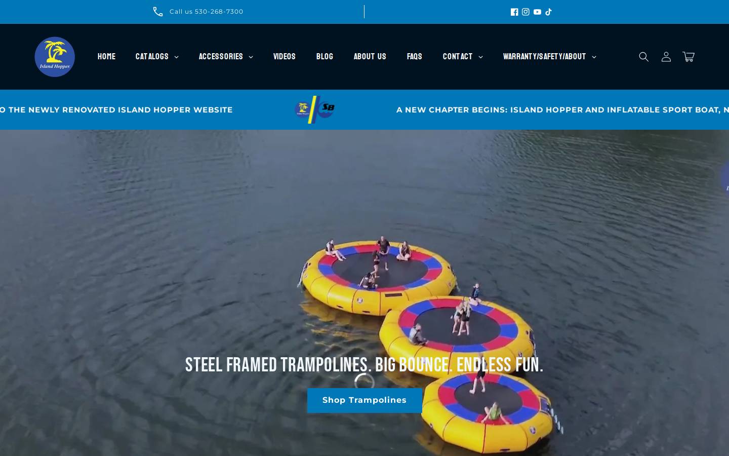 inflatablesportboats.com homepage screenshot