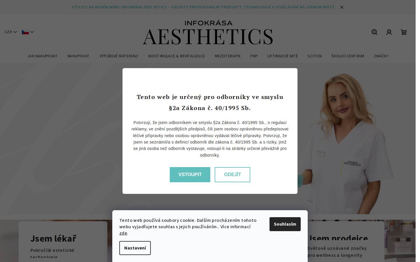 infokrasa-aesthetics.cz homepage screenshot