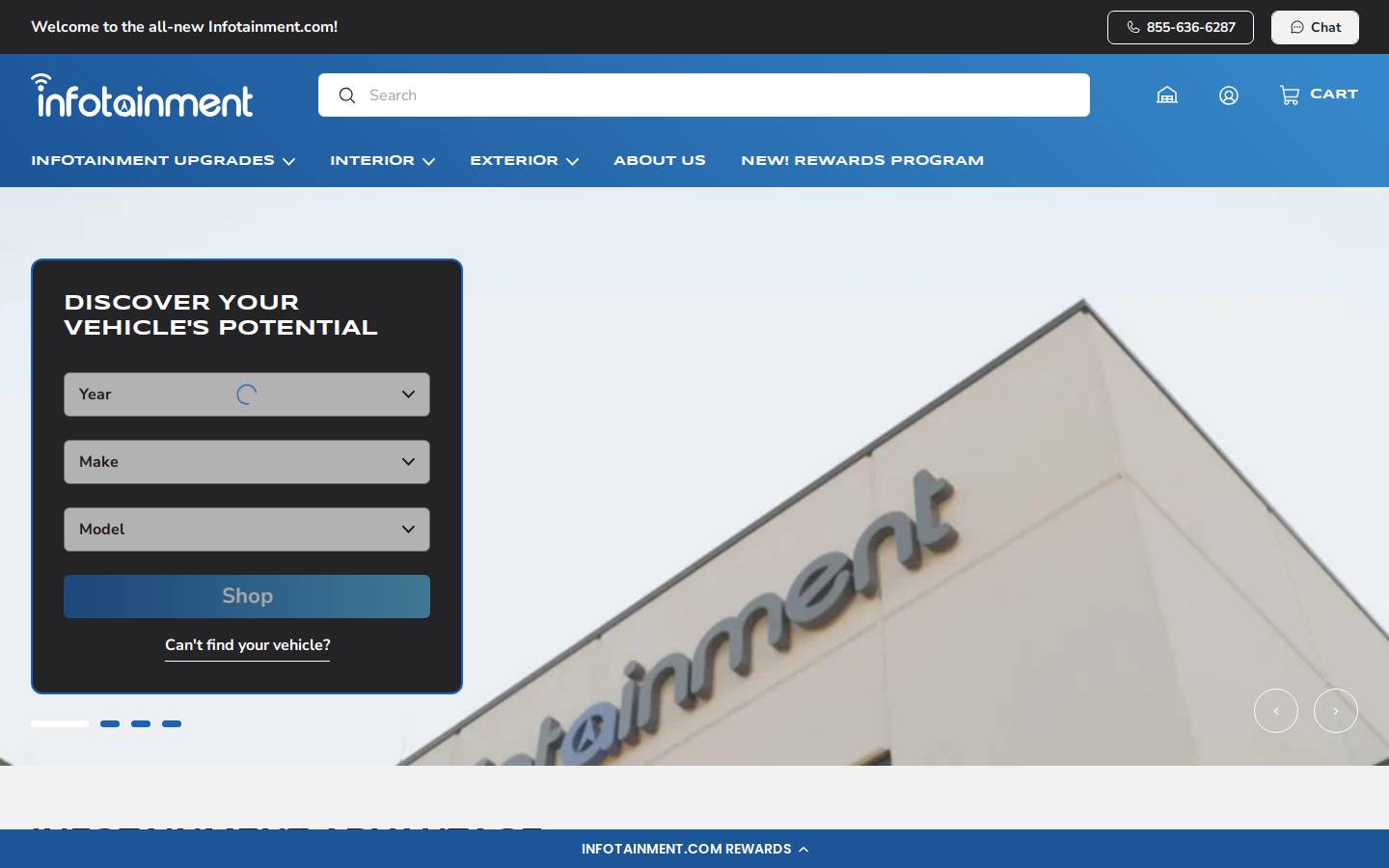 Infotainment.com homepage screenshot
