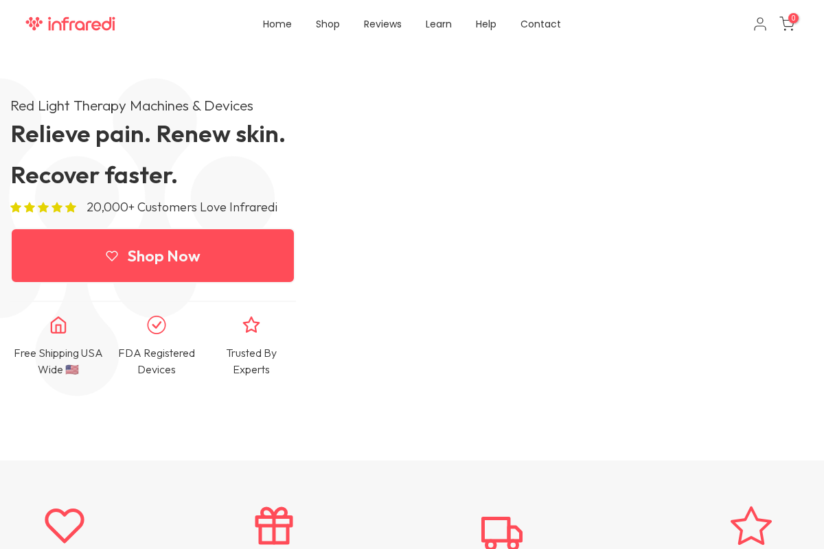 Infraredi homepage screenshot