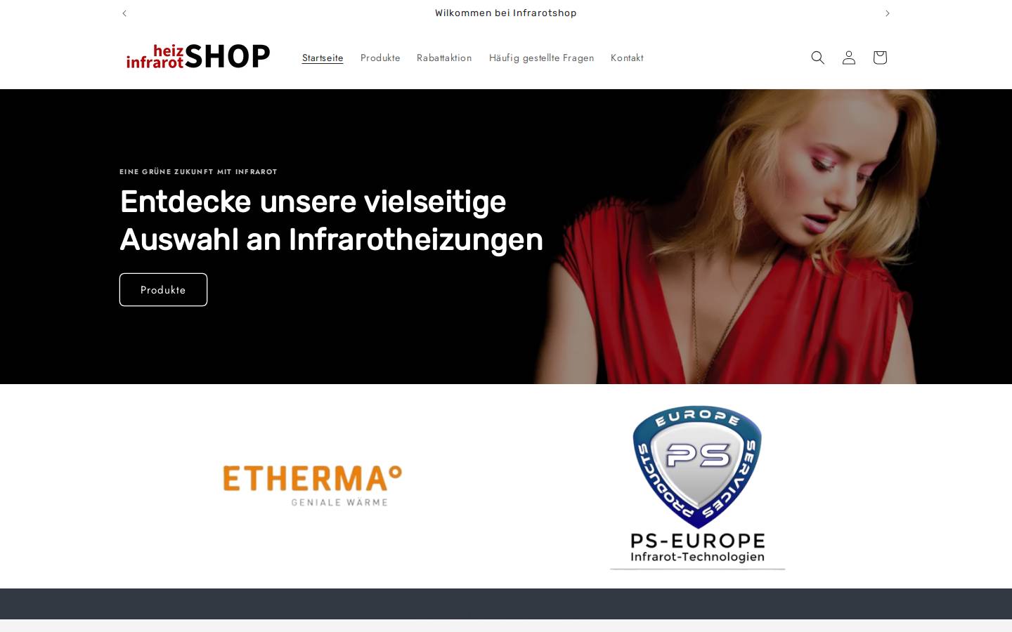 infrarotshop.at homepage screenshot