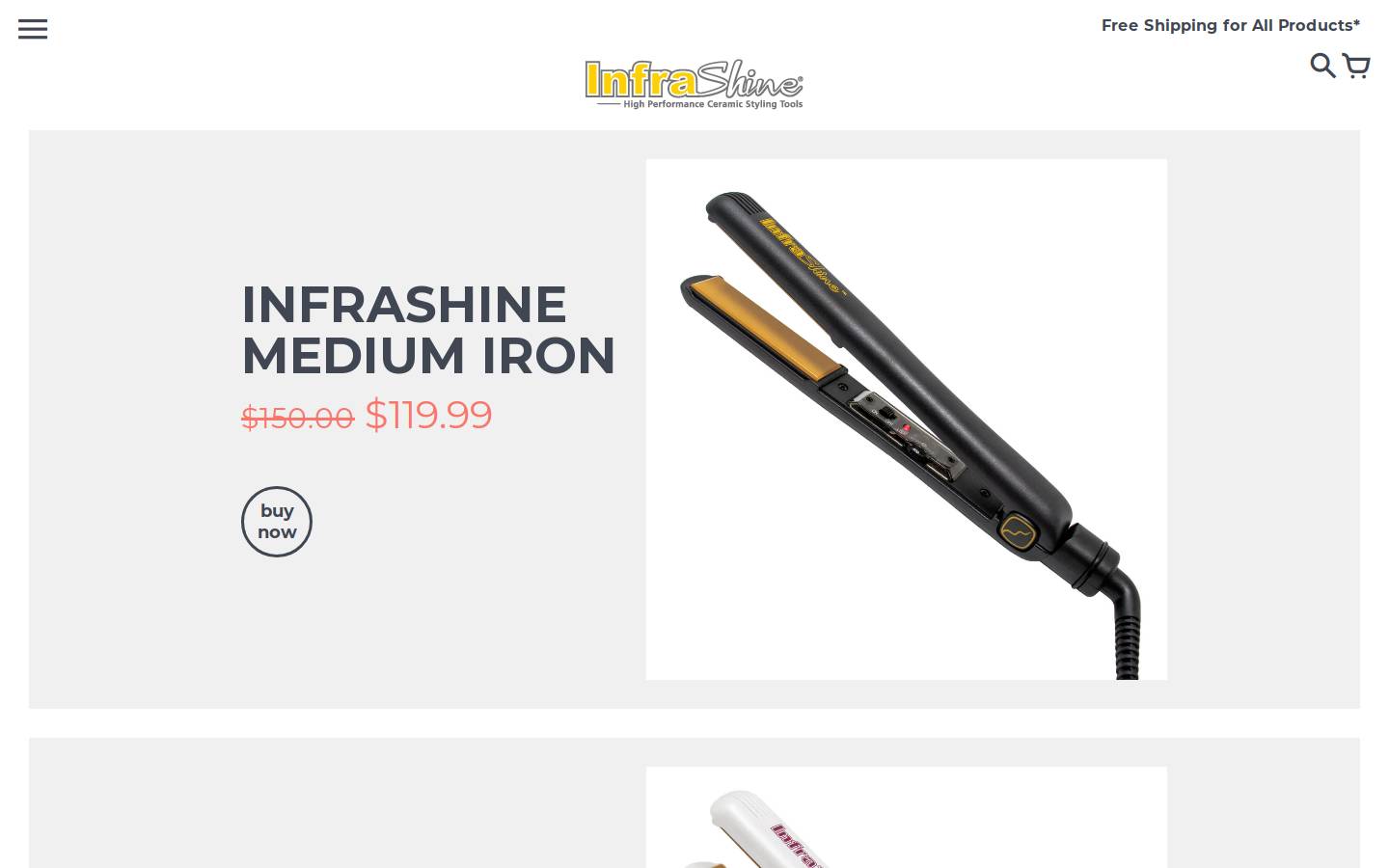 infrashine.com homepage screenshot