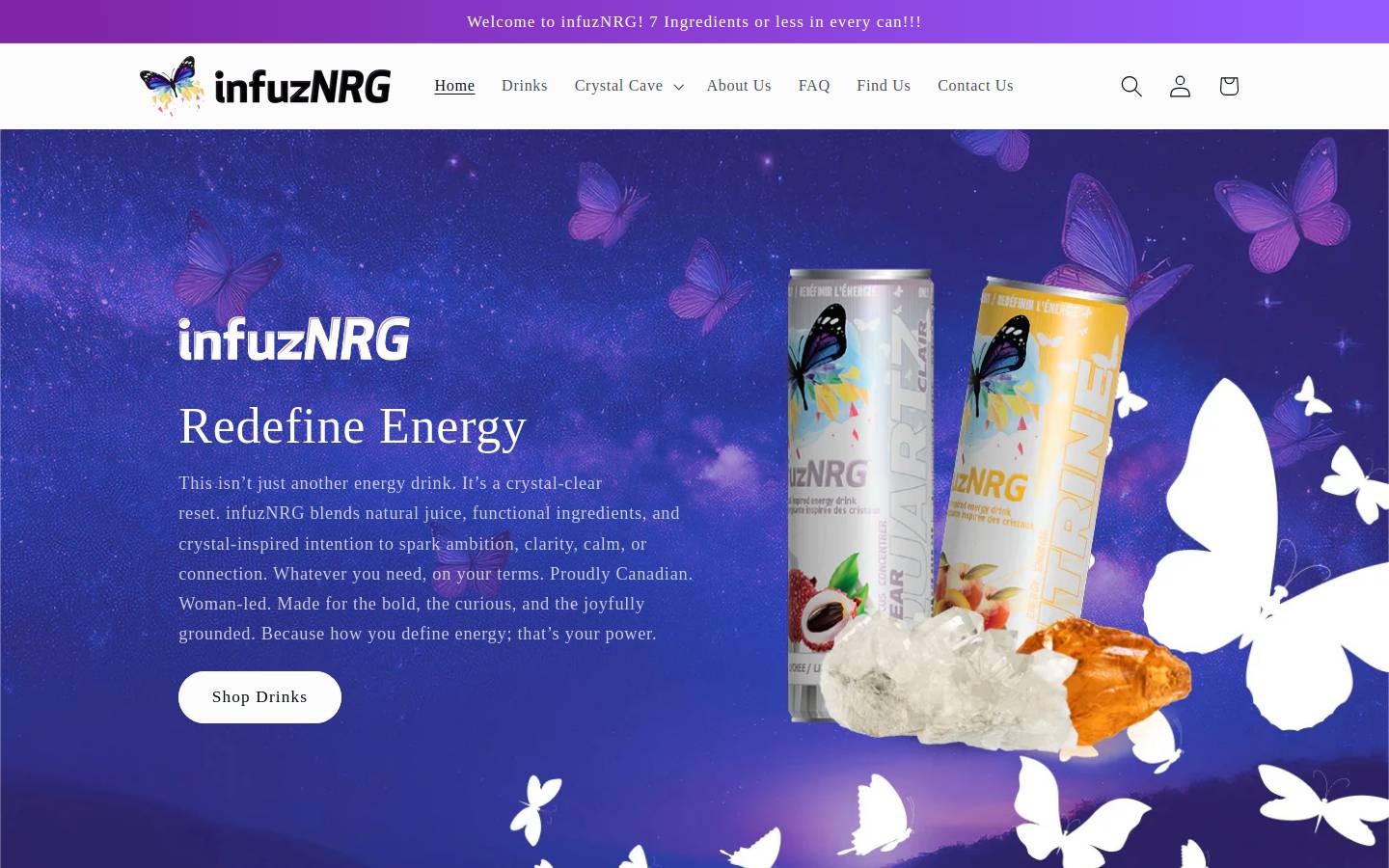 infuznrg.com homepage screenshot