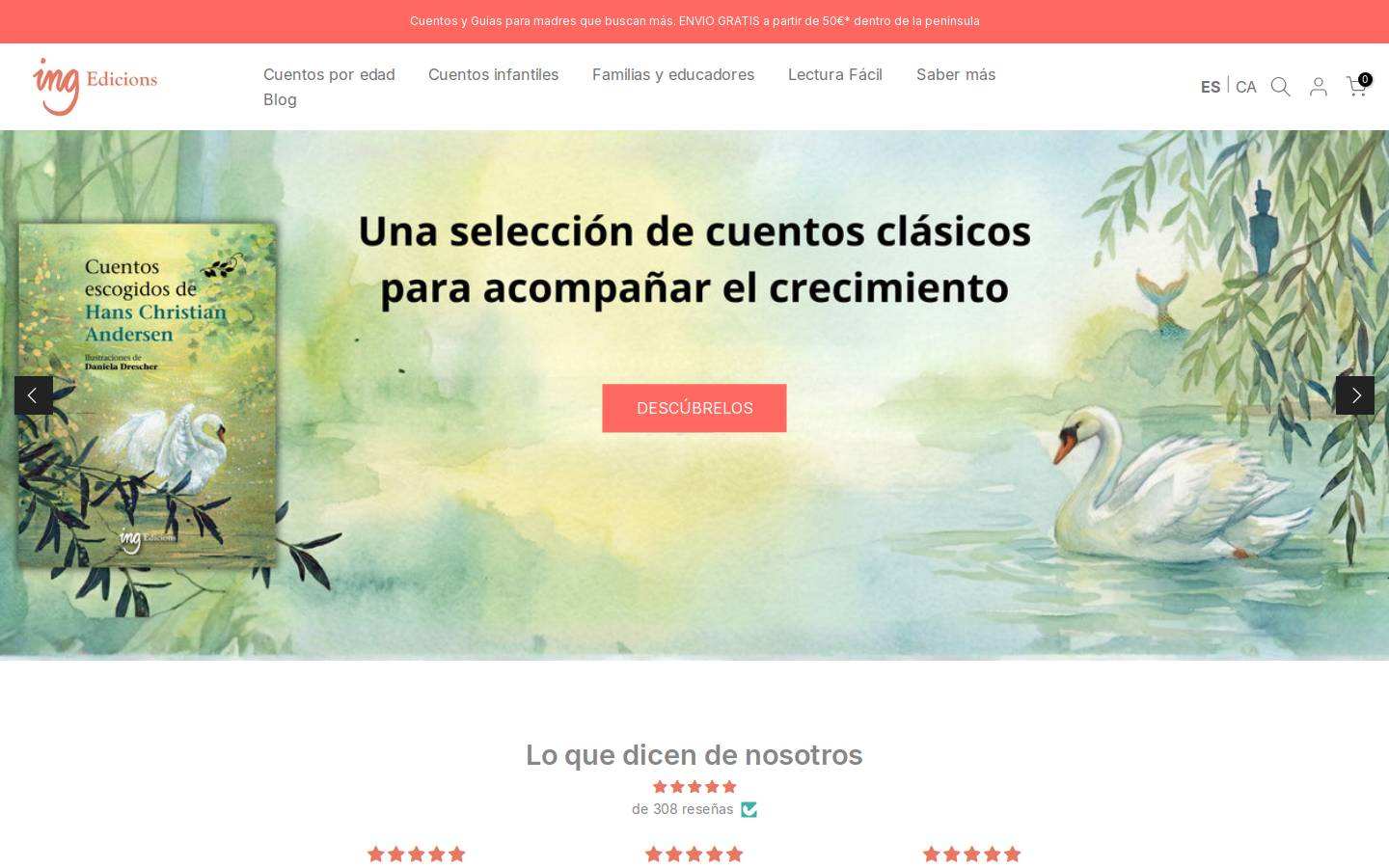 ingedicions.com homepage screenshot