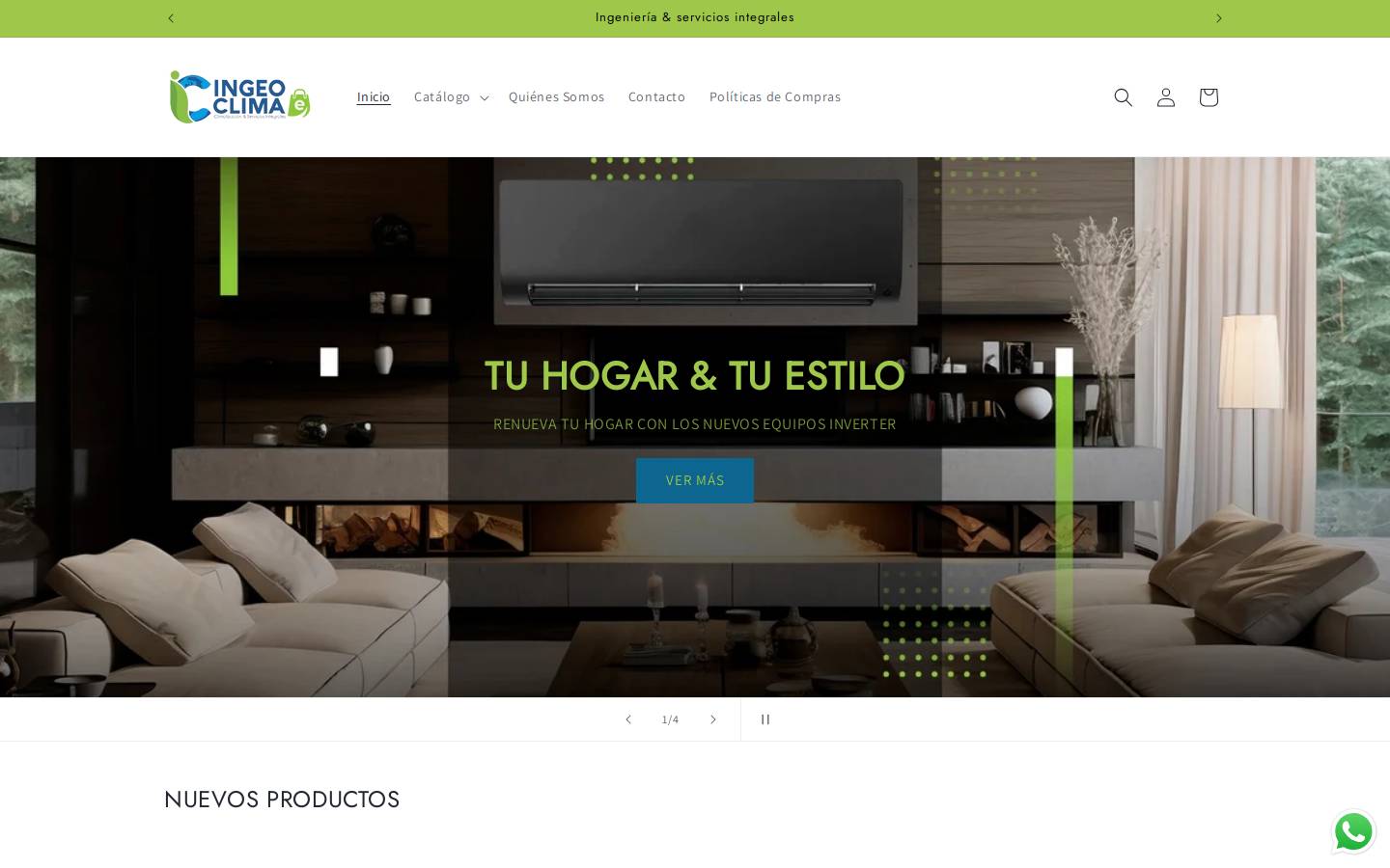 ingeoclima.cl homepage screenshot