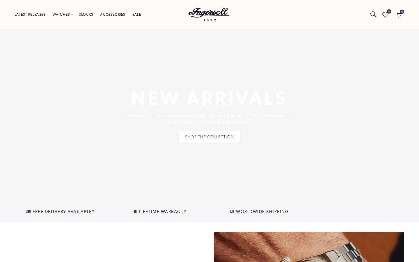 Ingersoll 1892 - UK homepage screenshot