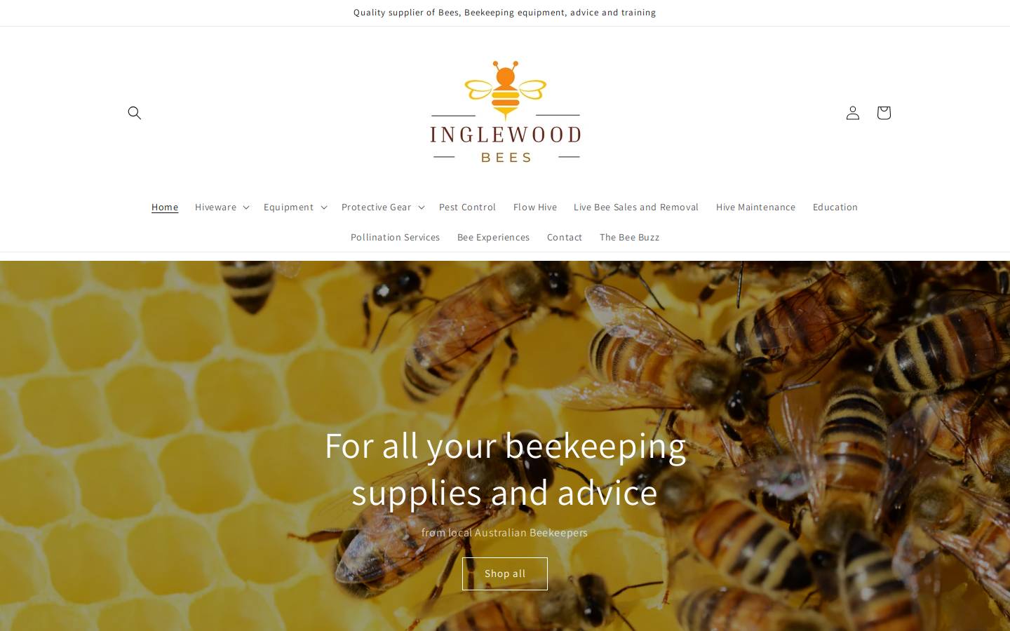 inglewoodbees.com.au homepage screenshot