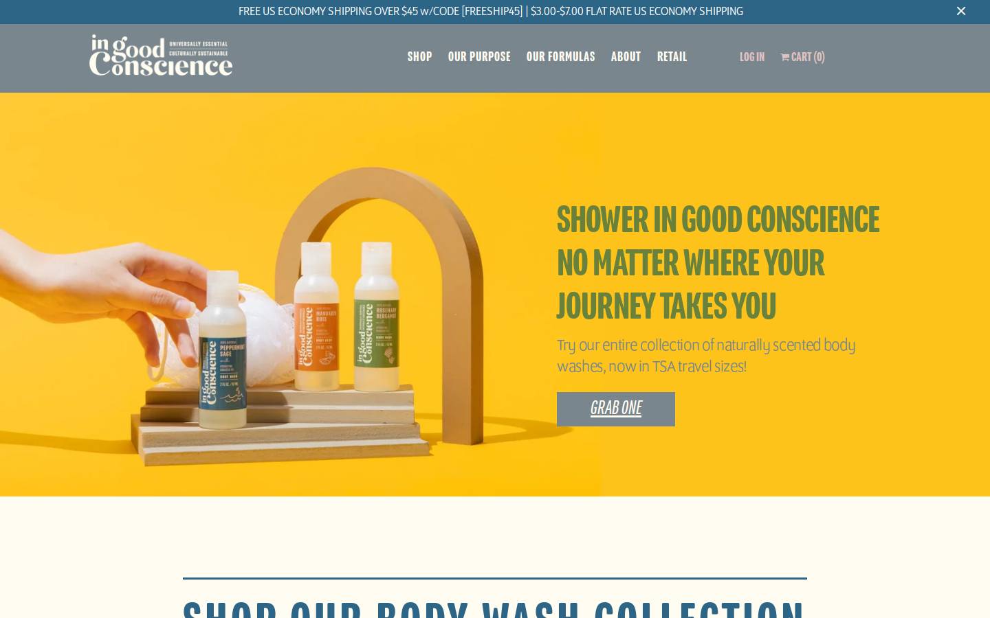 ingoodconsciencecare.com homepage screenshot