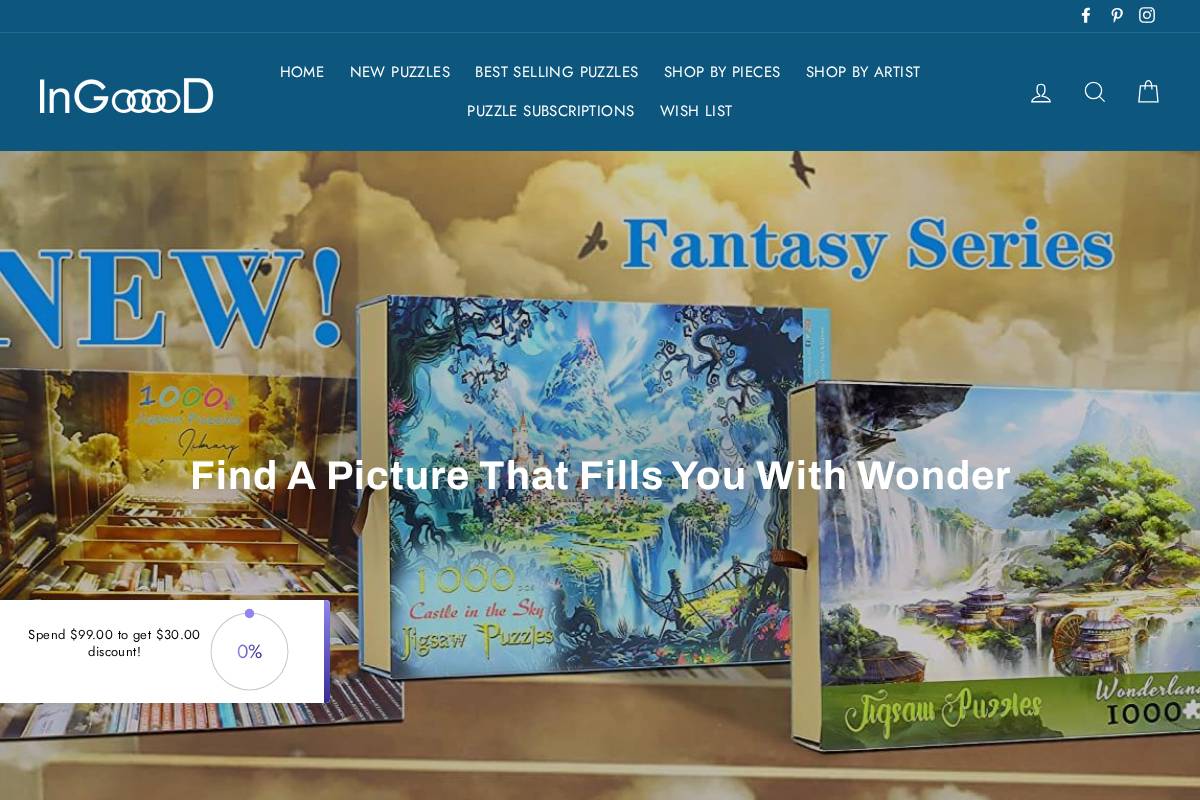 ingooood.com homepage screenshot