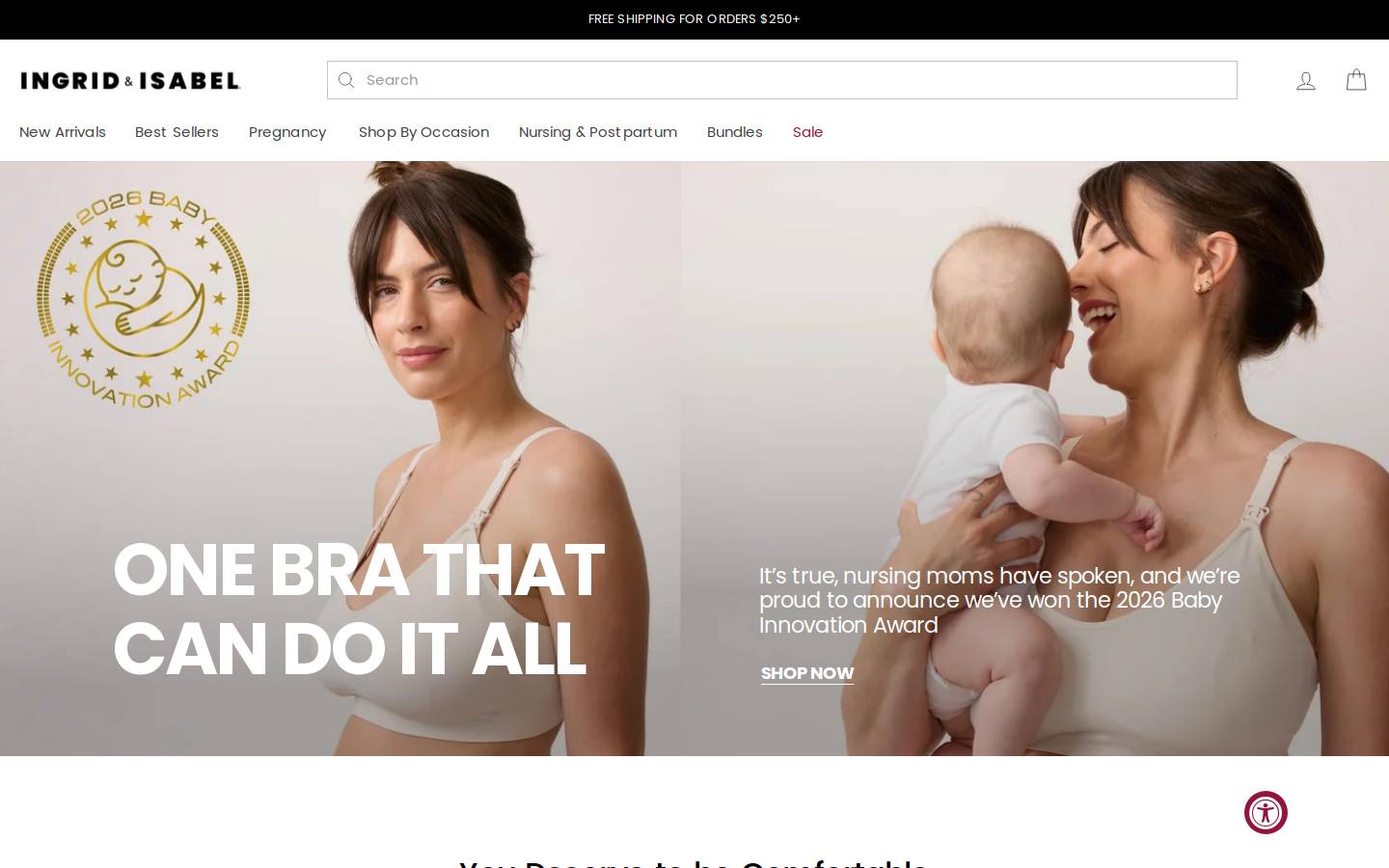 Ingrid & Isabel homepage screenshot