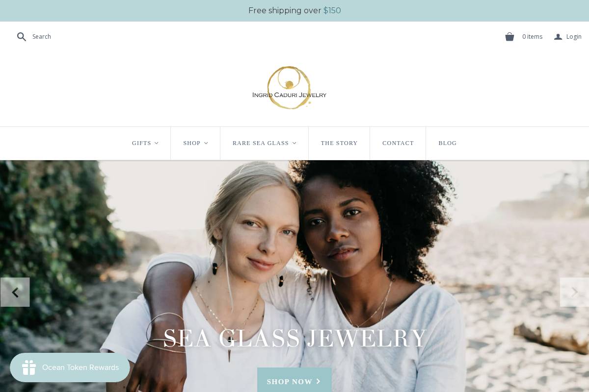 Ingrid Caduri Jewelry homepage screenshot