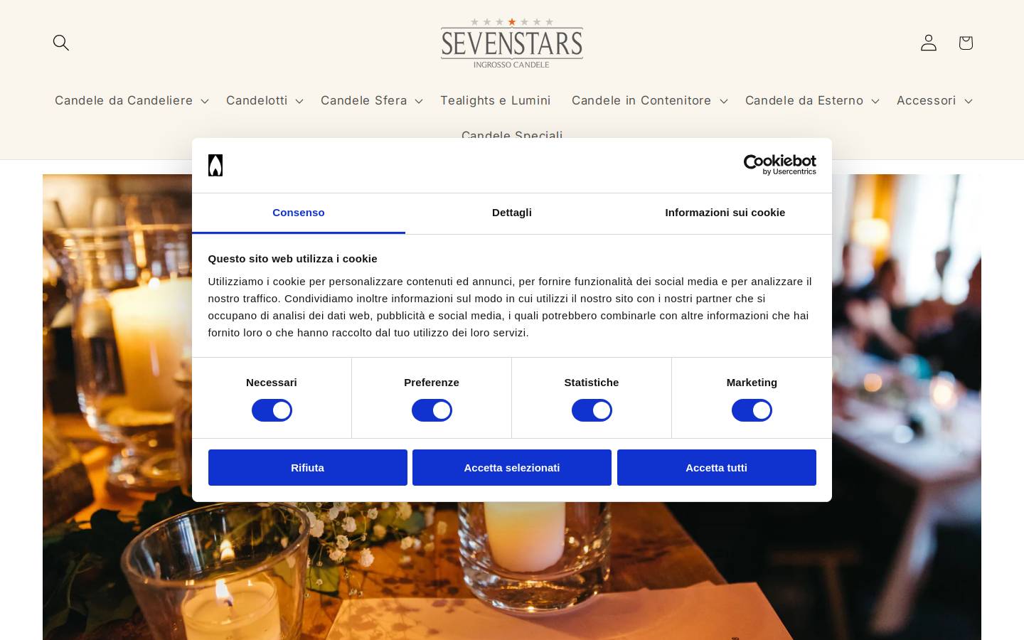 ingrossocandele.it homepage screenshot