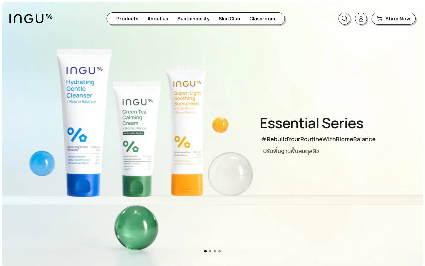 inguskin.com homepage screenshot