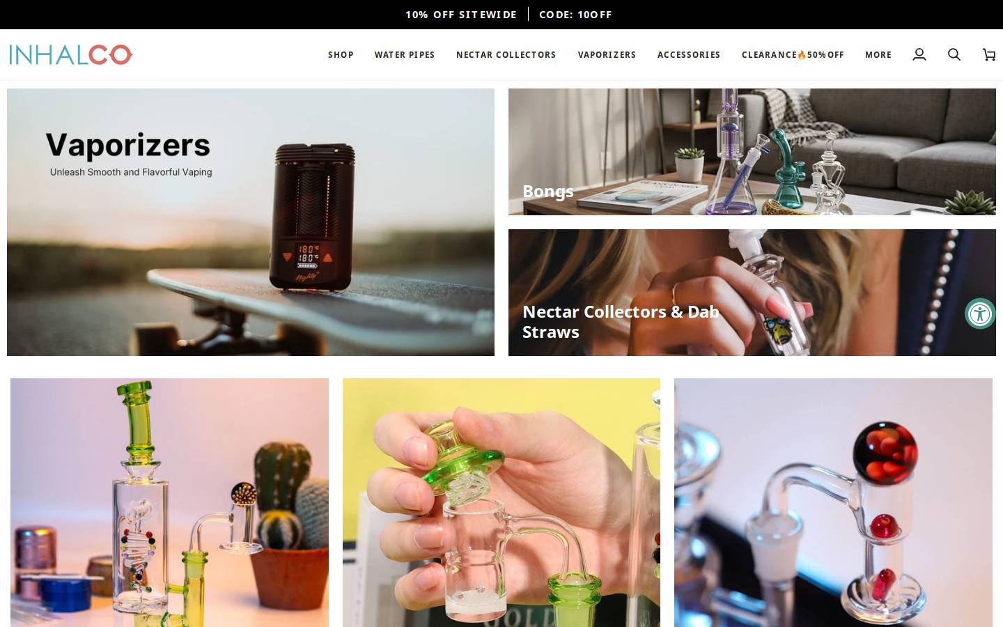 INHALCO homepage screenshot
