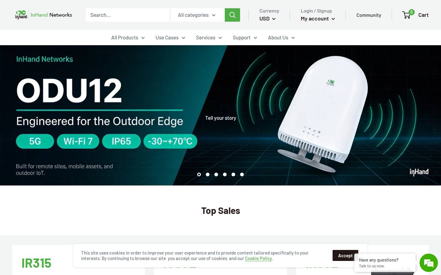 inhandgo.com homepage screenshot