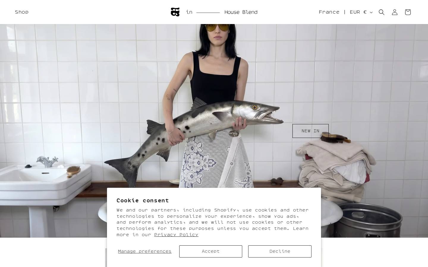 inhouseblend.com homepage screenshot