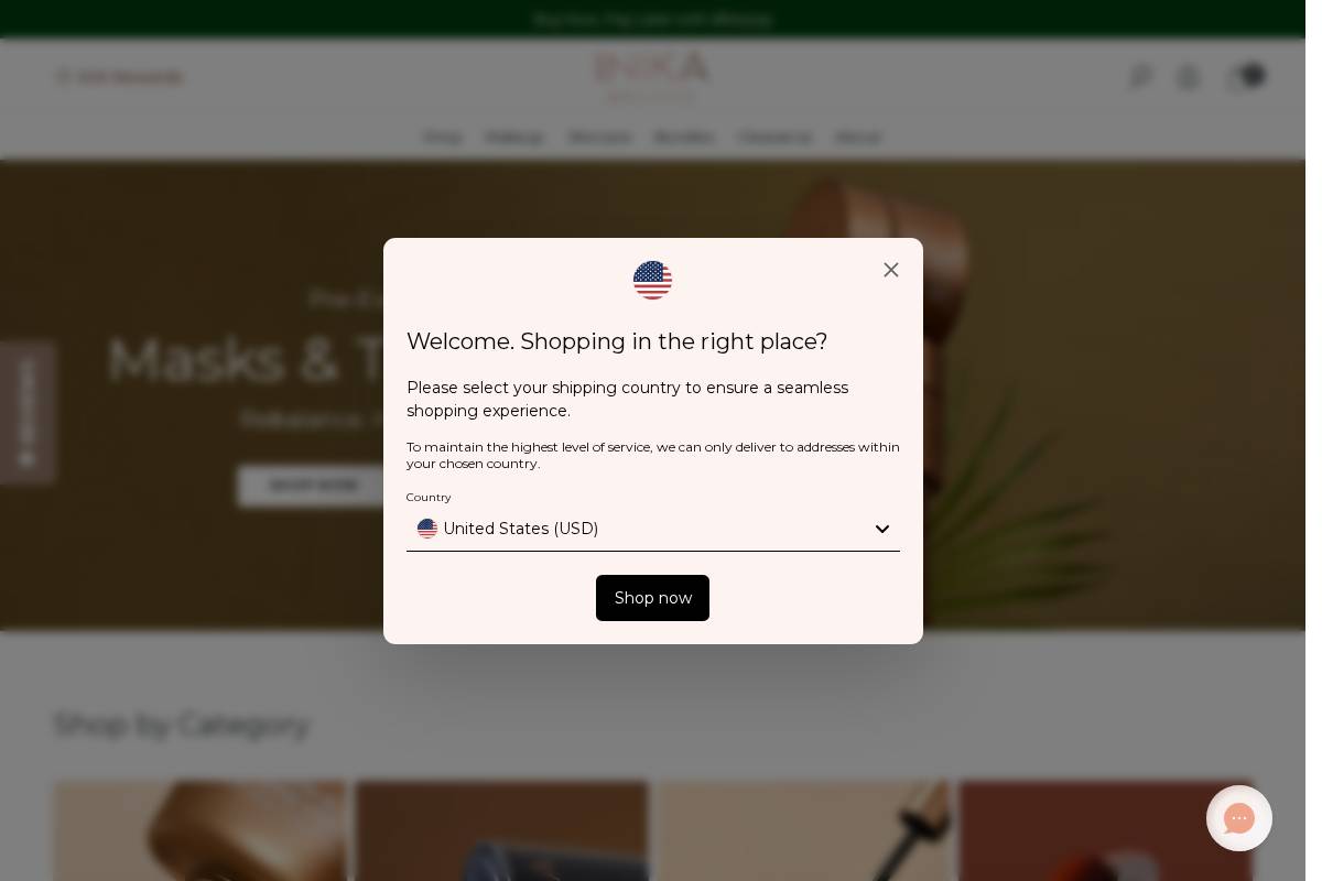 INIKA Organic homepage screenshot