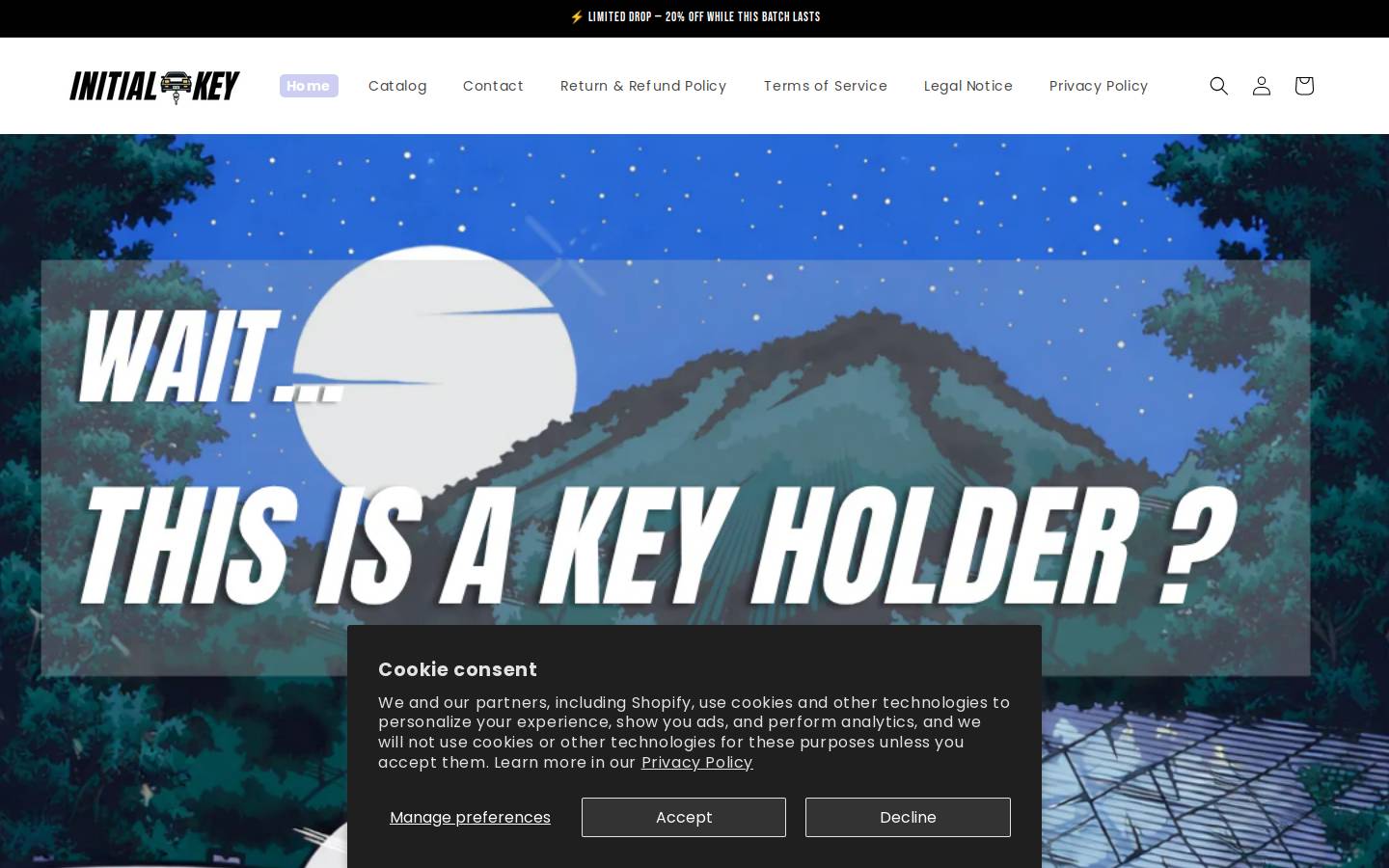 initialkey.shop homepage screenshot