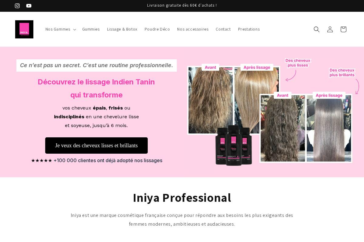 iniyaprofessional.com homepage screenshot