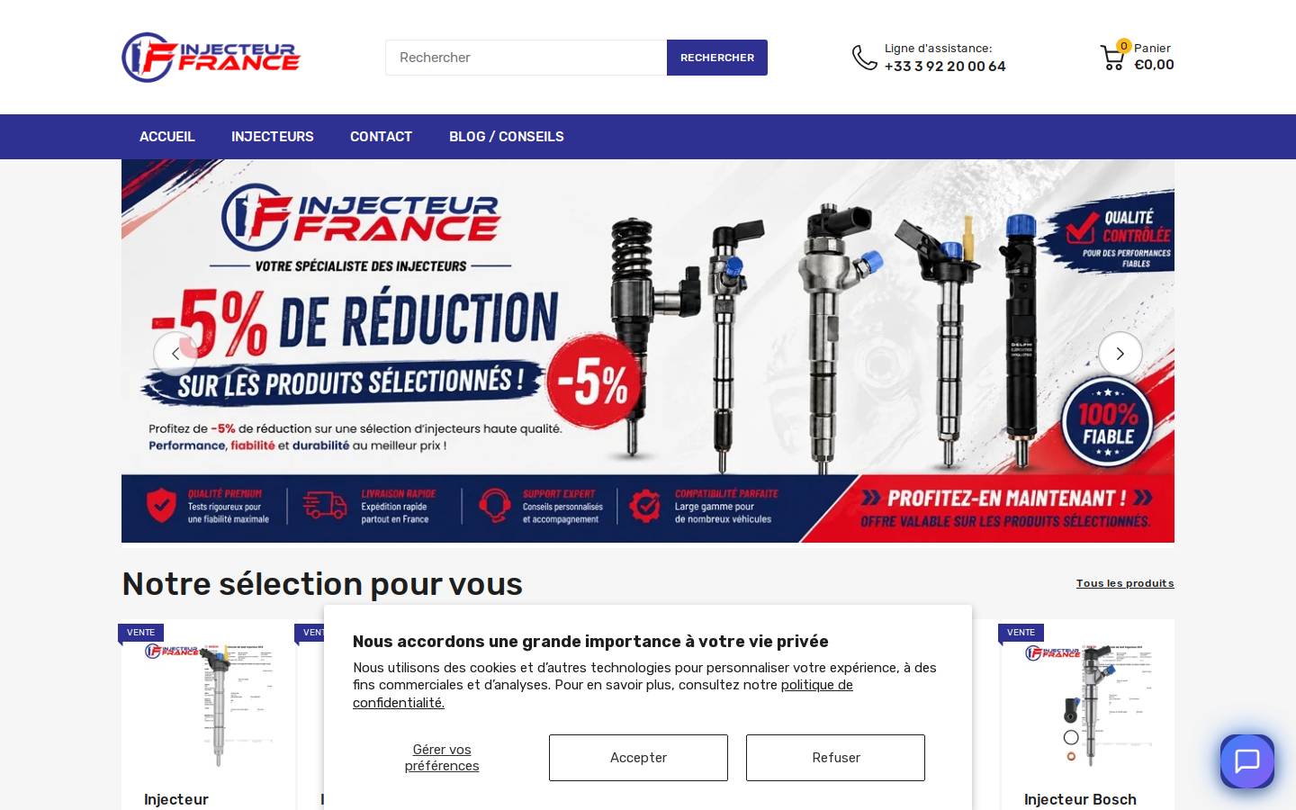 Injecteurfrance homepage screenshot