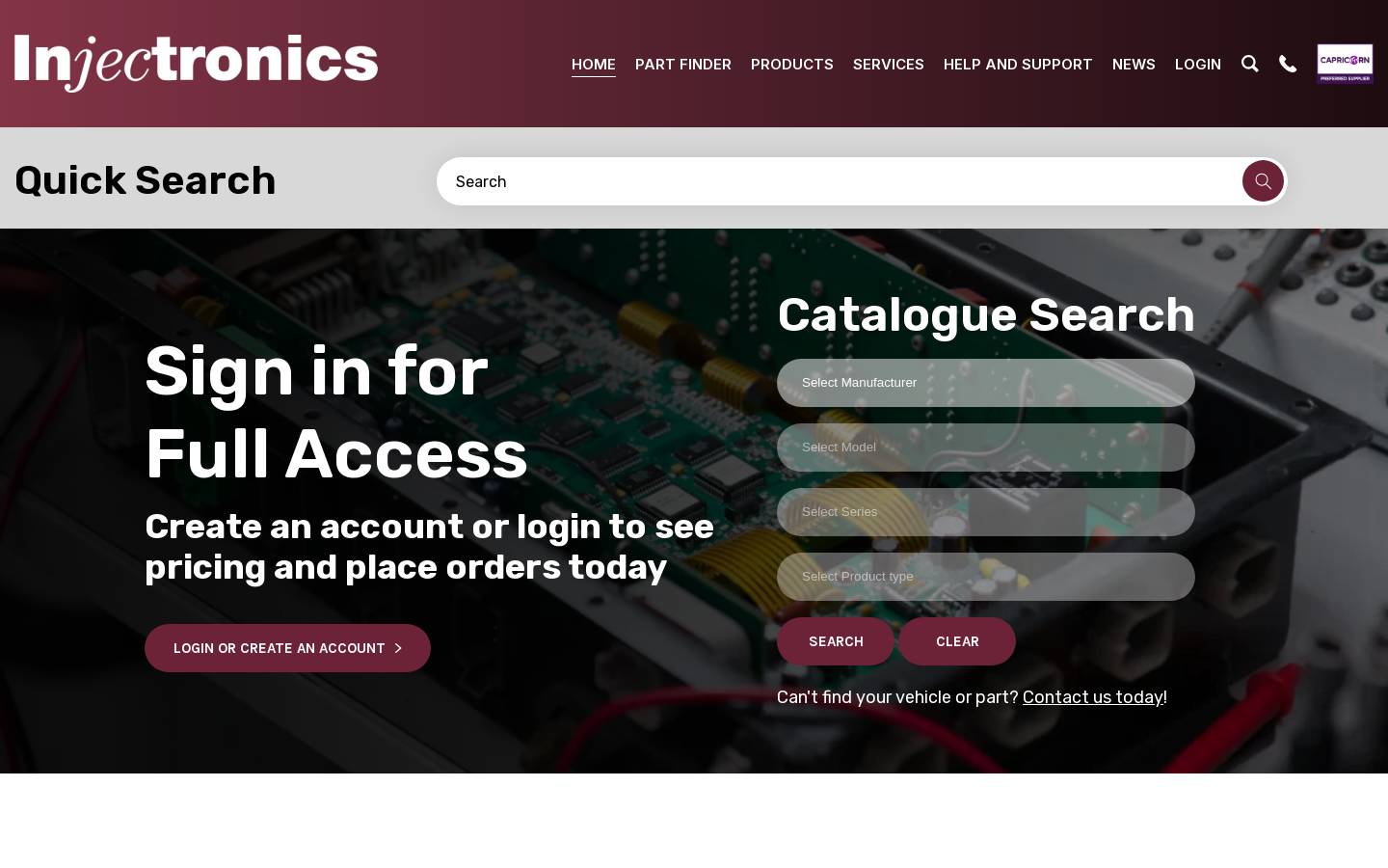 injectronics.com.au homepage screenshot