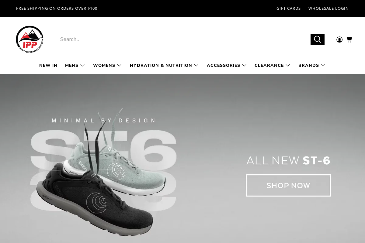 Injinji Performance Shop homepage screenshot