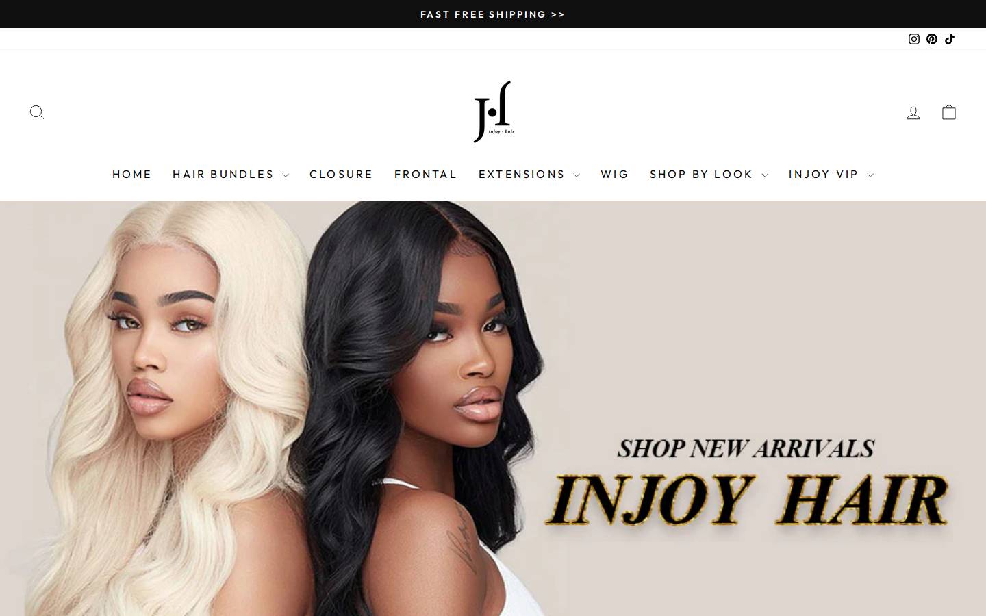 injoyhair.com homepage screenshot