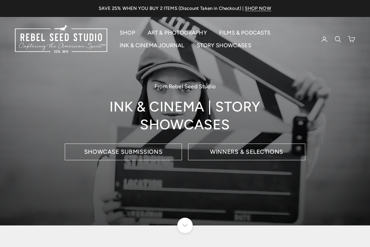 inkandcinema.com homepage screenshot