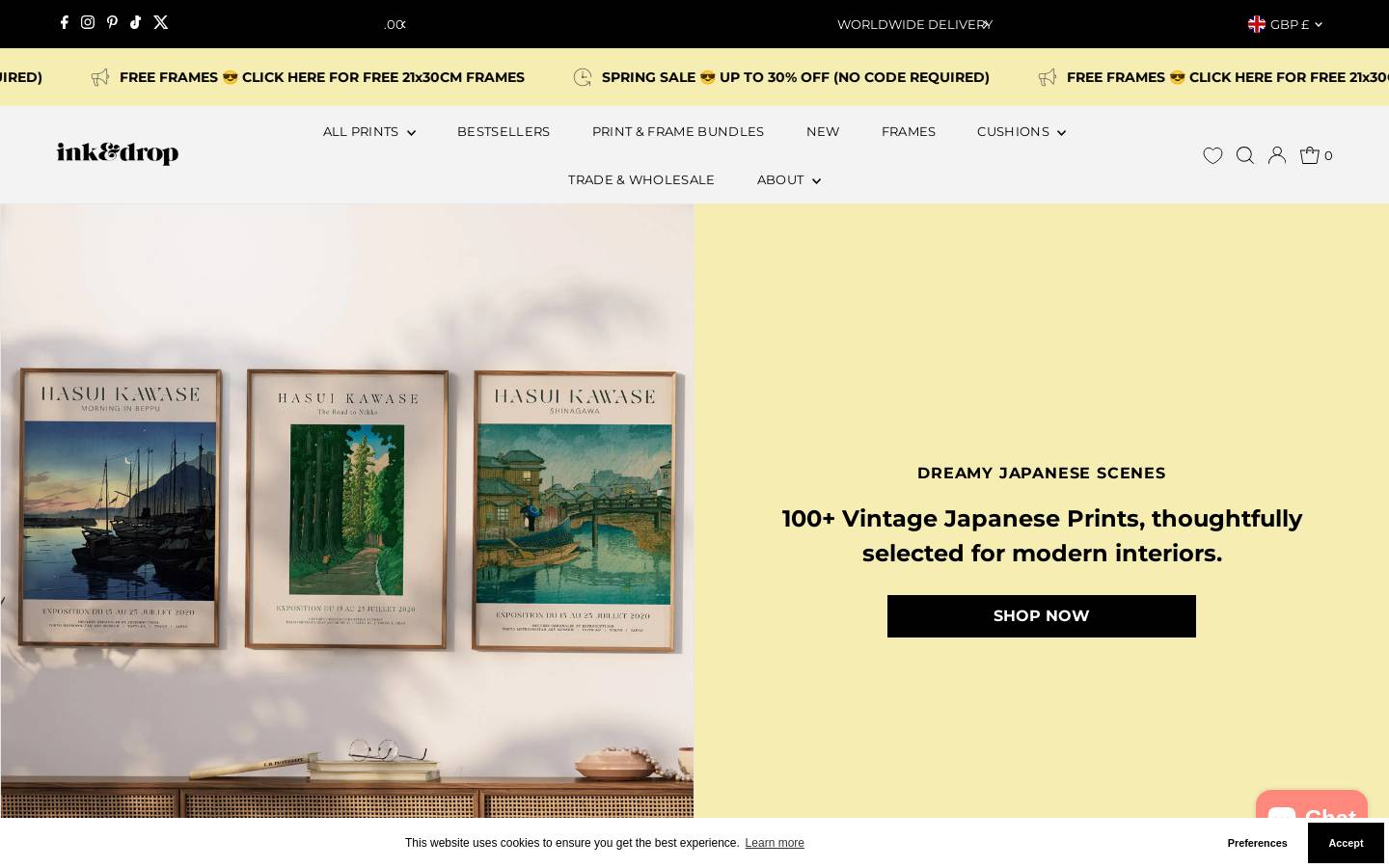 Ink&Drop homepage screenshot