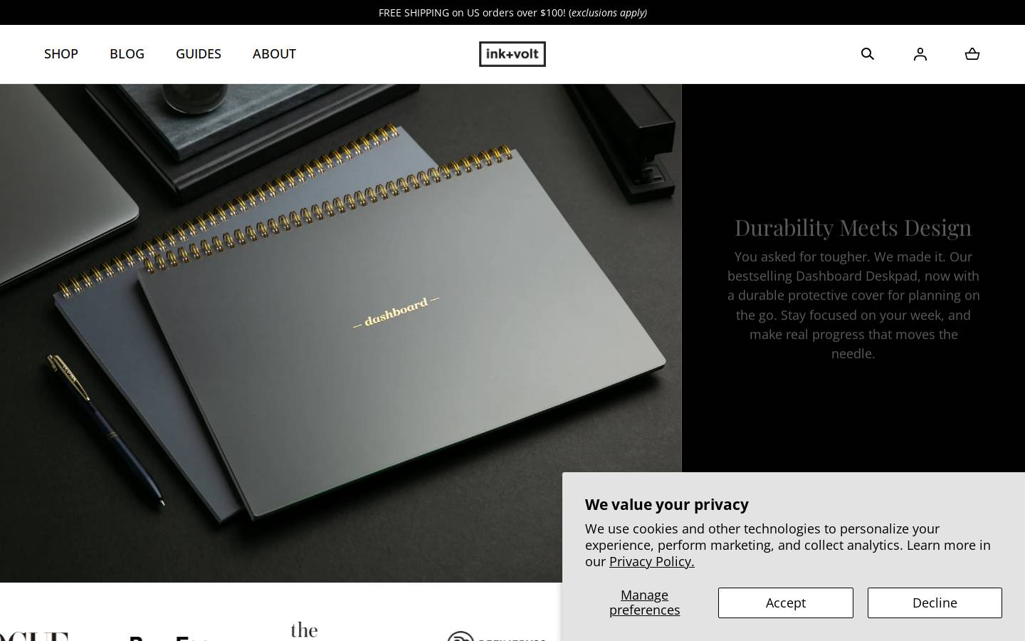 inkandvolt.com homepage screenshot