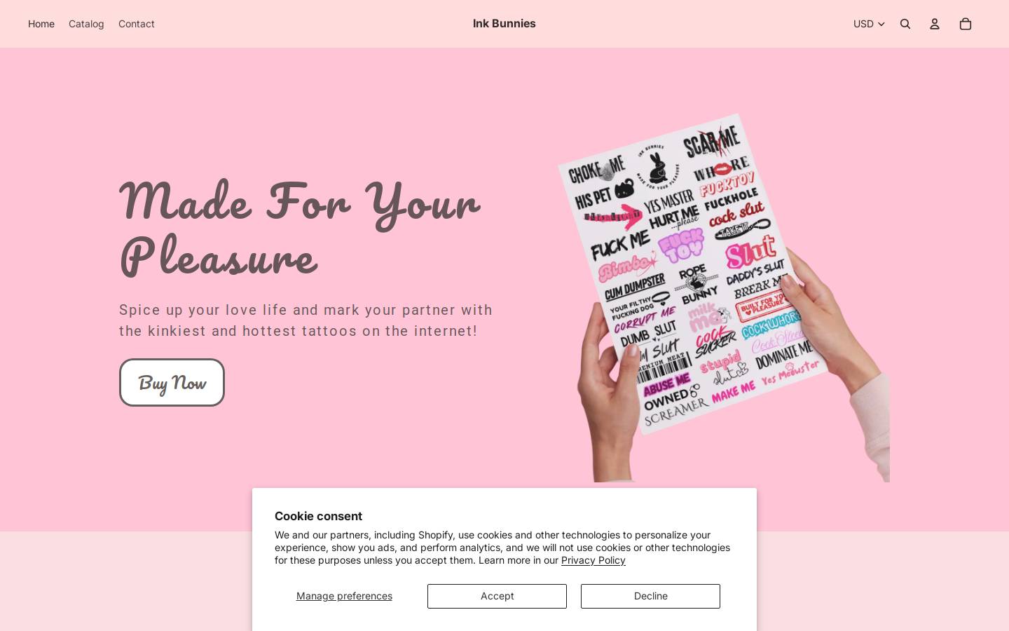 inkbunnies.com homepage screenshot