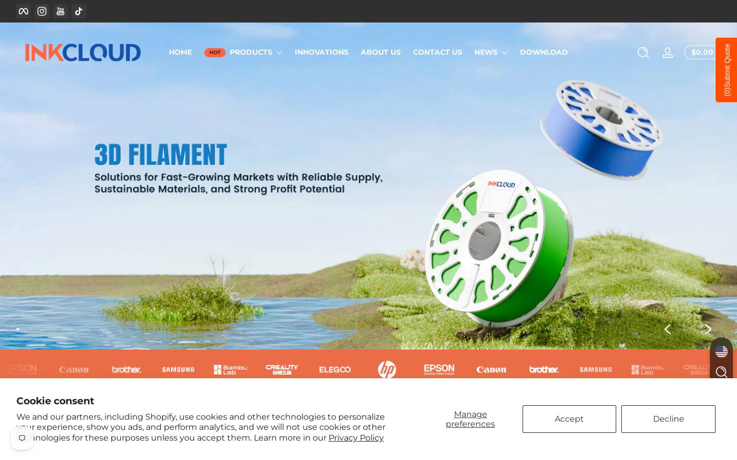 inkcloudtech.com homepage screenshot