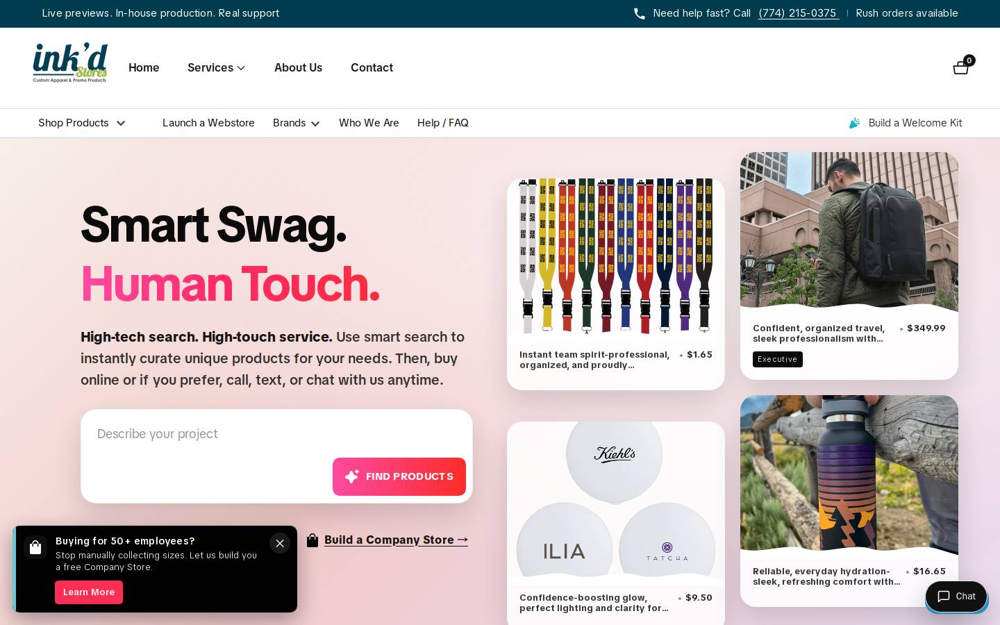 inkdstores.com homepage screenshot