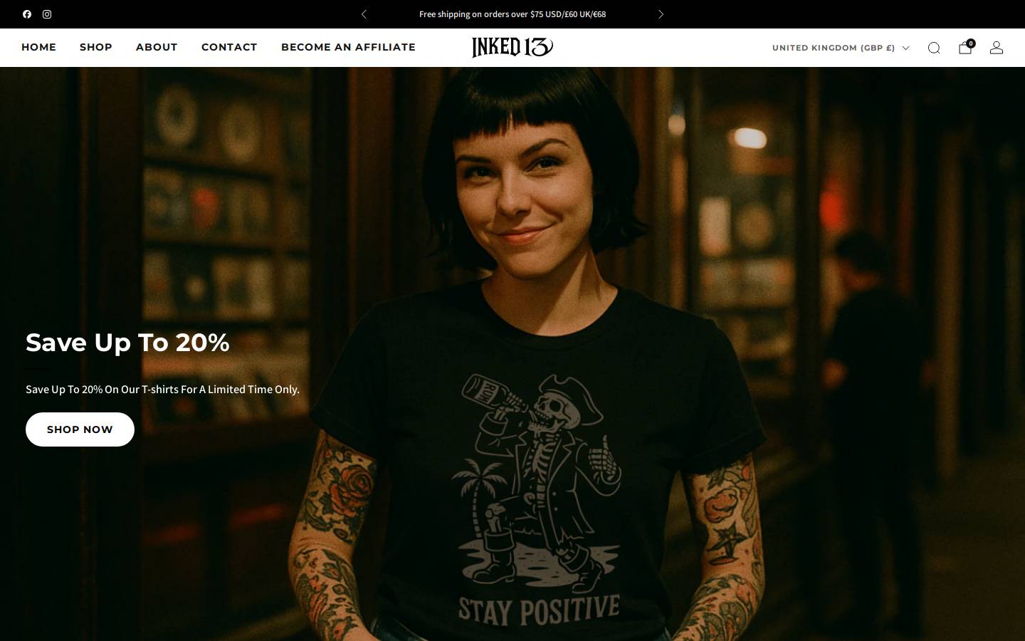inked13.com homepage screenshot