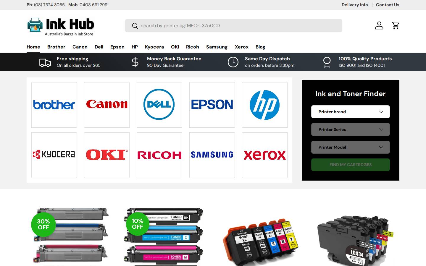 Inkhub homepage screenshot